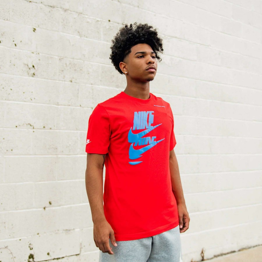 Men'S Tees * | Nike Sportswear Essentials+ Glitch Tee Red