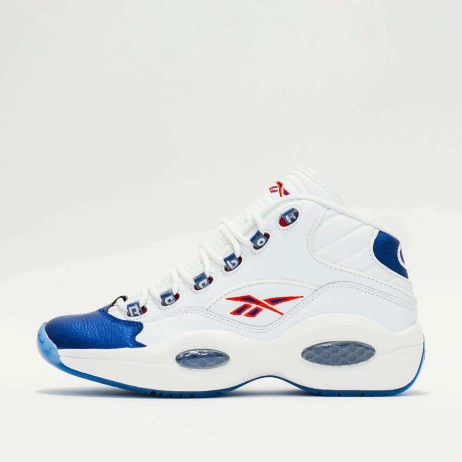 Men'S Sneakers * | Reebok Question Mid Ftwr White/Classic Cobalt