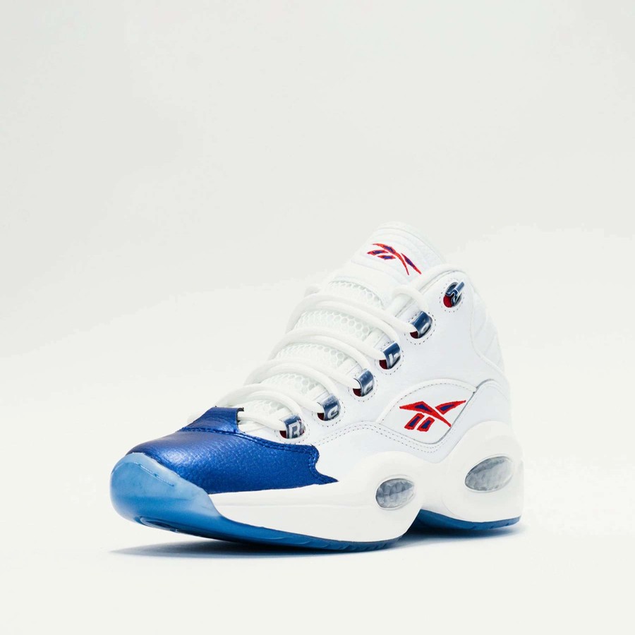 Men'S Sneakers * | Reebok Question Mid Ftwr White/Classic Cobalt