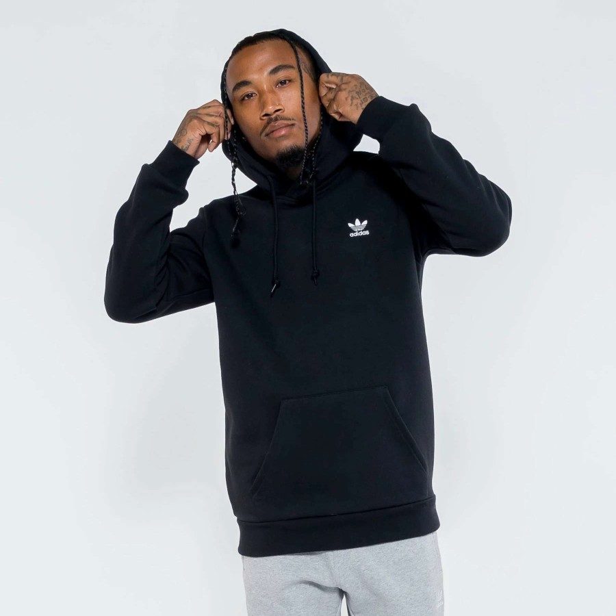 Men'S Hoodies * | Adidas Adicolor Essentials Trefoil Hoodie Black