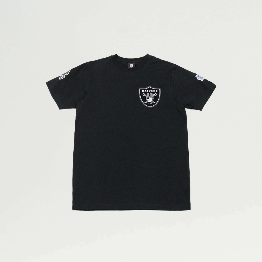 Men'S Tees * | New Era Nfl Las Vegas Raiders Letterman Graphic Tee Black