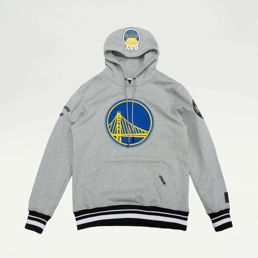 Men'S Hoodies * | Pro Standard Nba Golden Warriors Pullover Hoodie Heather Grey