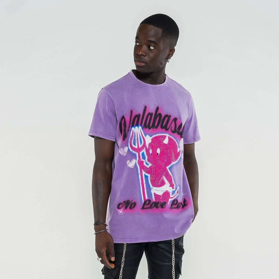 Men'S Tees * | Valabasas No Love Lost Tee Washed Purple