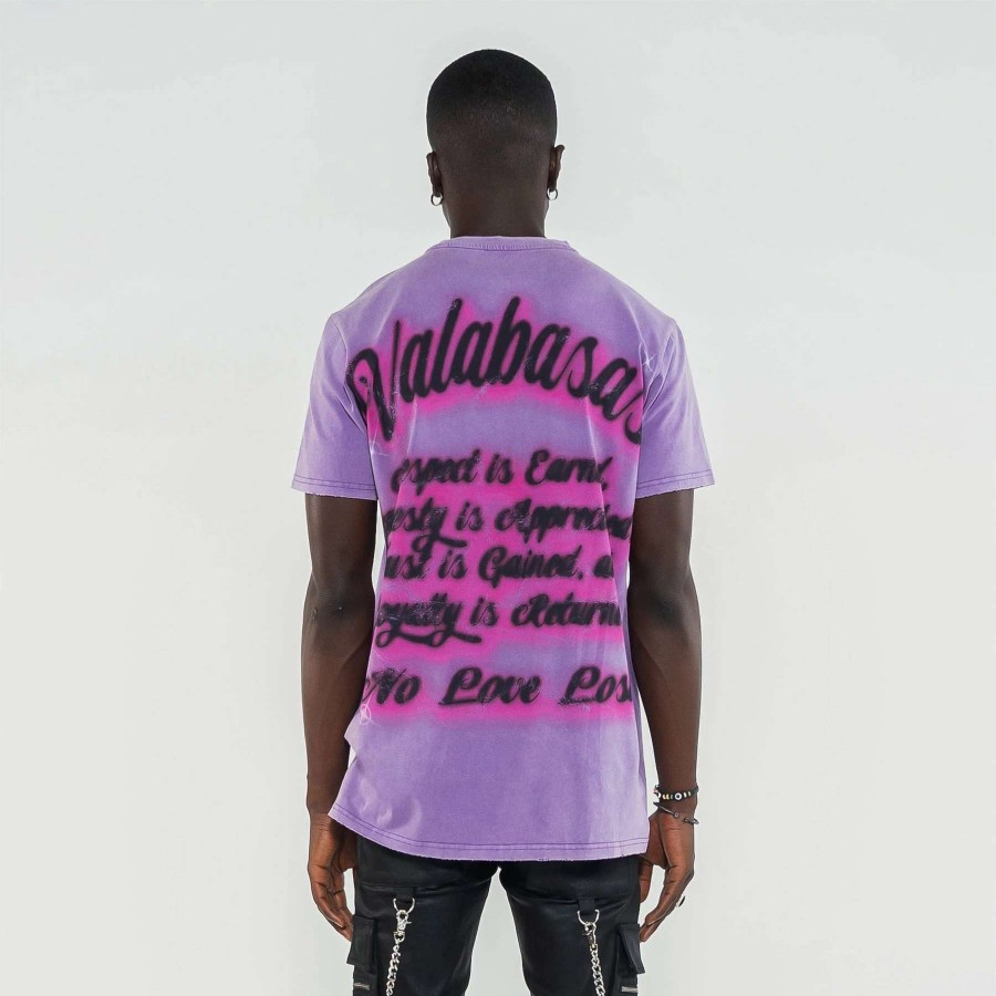 Men'S Tees * | Valabasas No Love Lost Tee Washed Purple