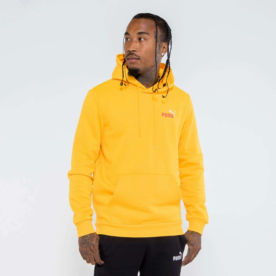 Men'S Hoodies * | Puma Essential Embroidery Logo Hoodie Tangerine