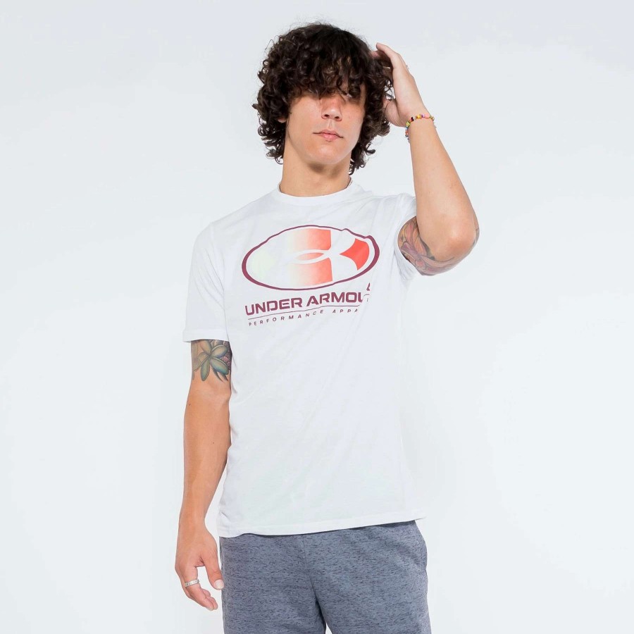 Men'S Tees * | Under Armour Multi Color Lockertag Graphic Tee White