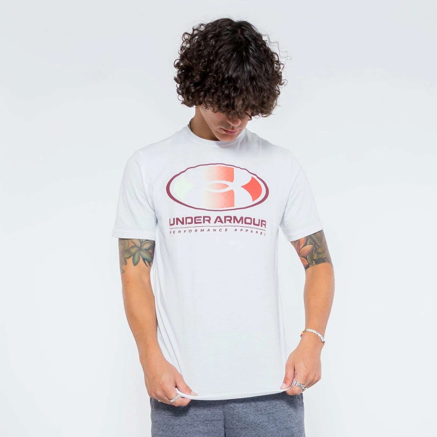 Men'S Tees * | Under Armour Multi Color Lockertag Graphic Tee White