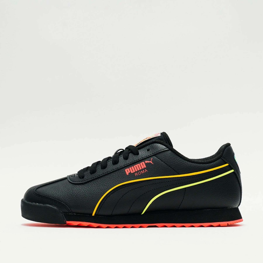 Men'S Sneakers * | Puma Roma Lava Black/Fiery Coral