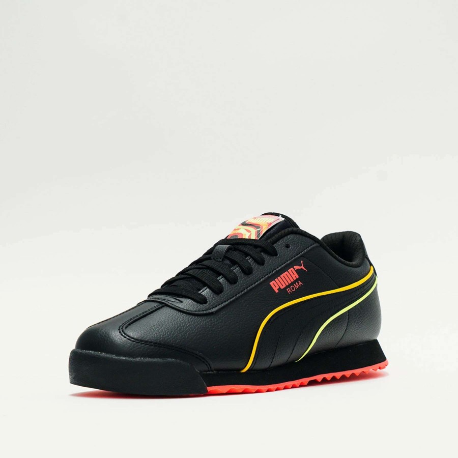 Men'S Sneakers * | Puma Roma Lava Black/Fiery Coral