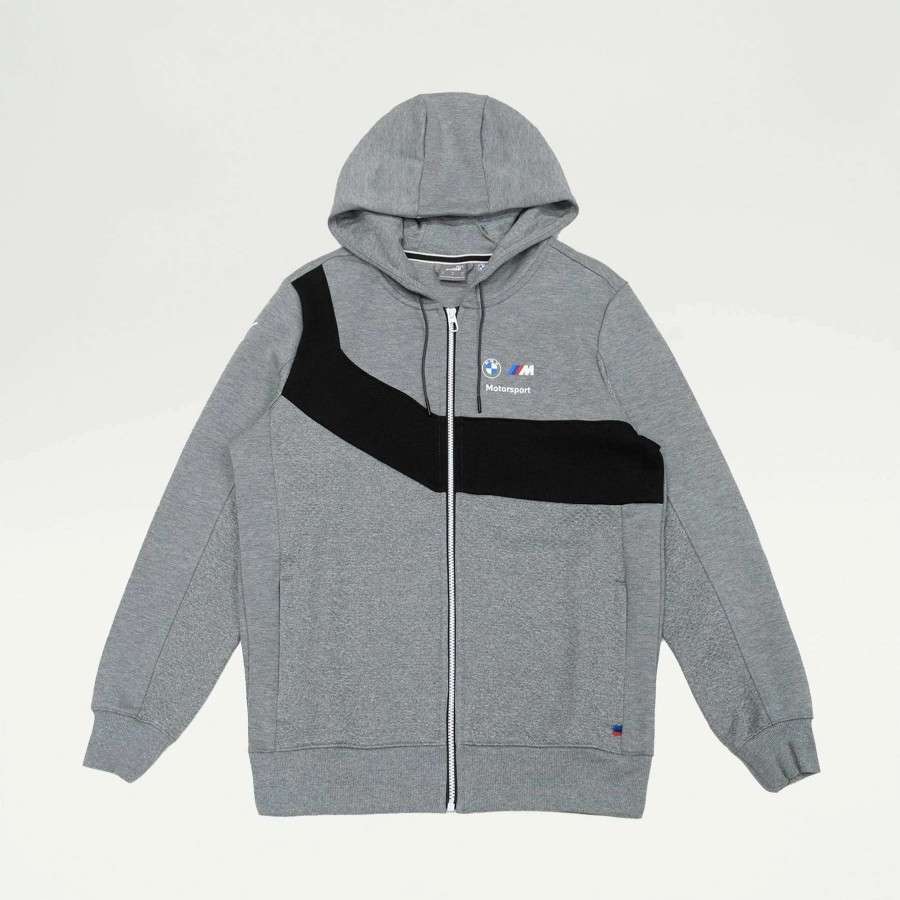 Men'S Hoodies * | Puma Bmw M Motorsport Full-Zip Hoodie Medium Gray Heather