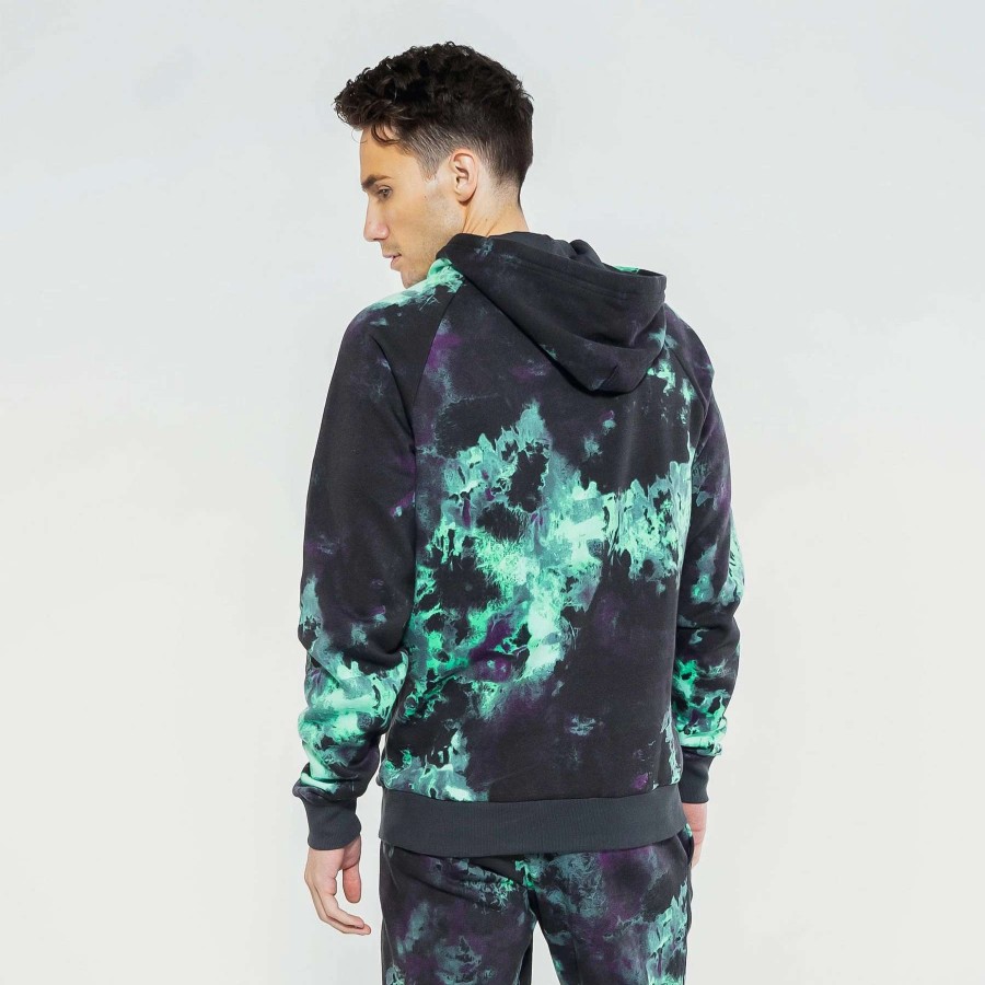 Men'S Hoodies * | Under Armour Rival Fleece Hyper Dye Hoodie Green/Black