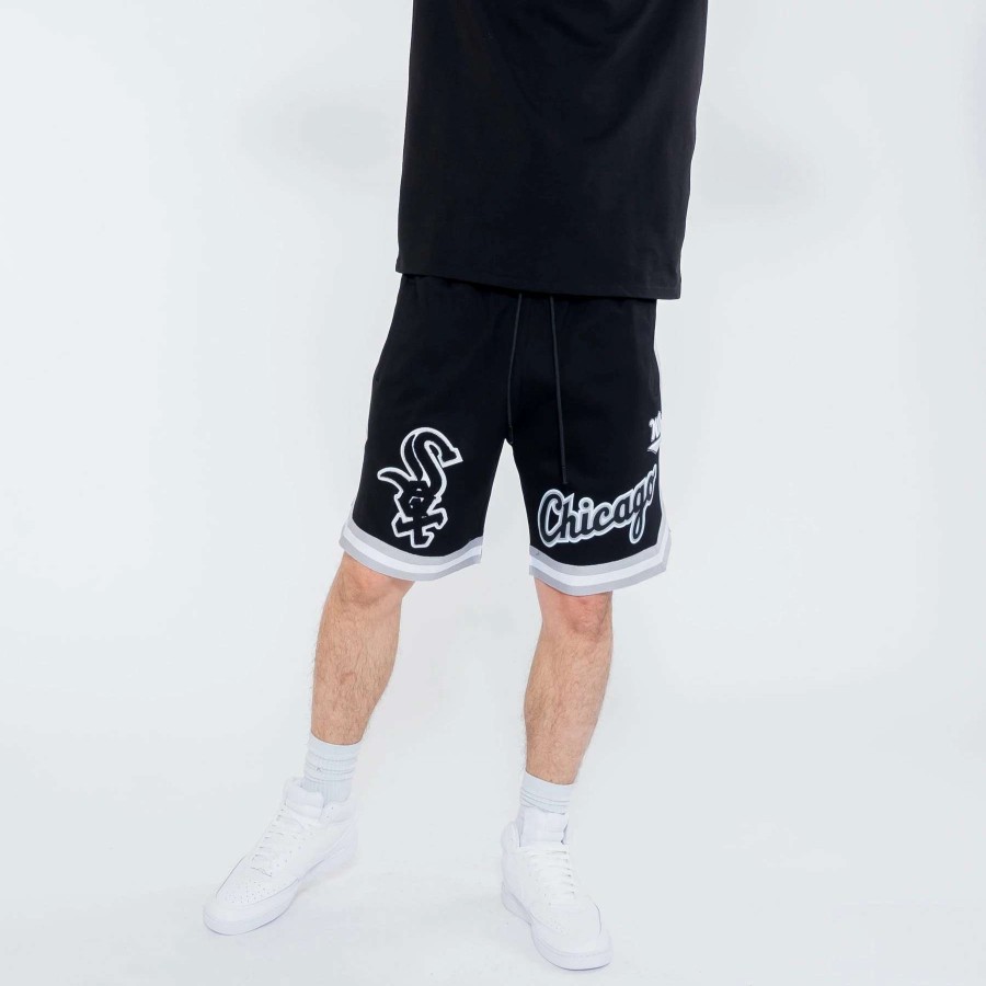 Men'S Shorts * | Pro Standard Mlb Chicago White Sox Luxe Jersey Shorts Black/White