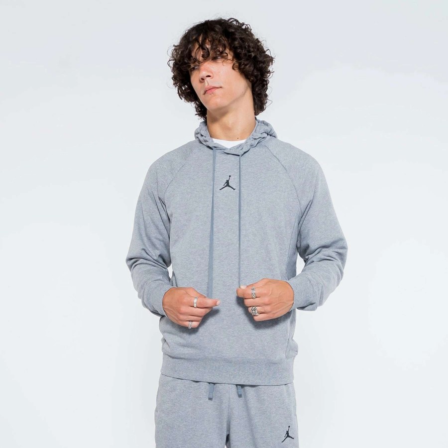 Men'S Hoodies * | Jordan Dri-Fit Pullover Hoodie Carbon Heather