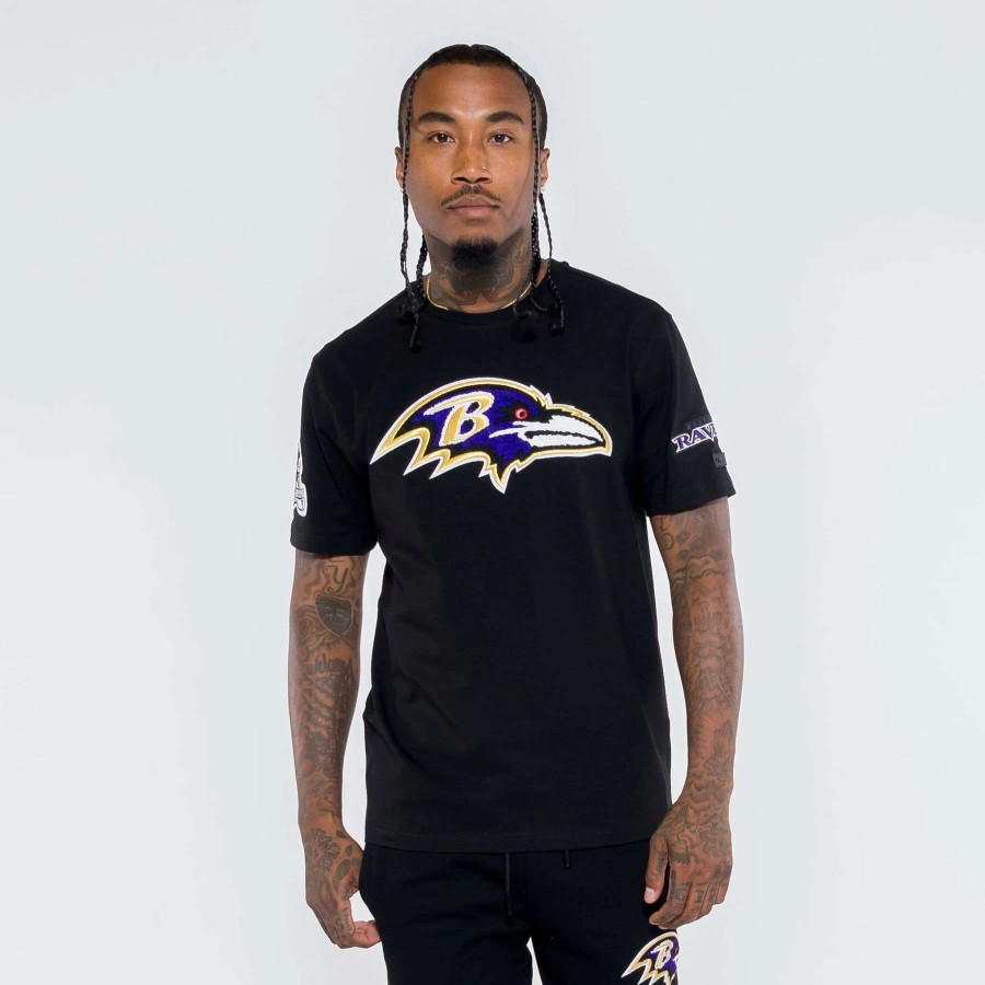 Men'S Tees * | Pro Standard Nfl Baltimore Ravens Luxury Athletic Collection Tee Black