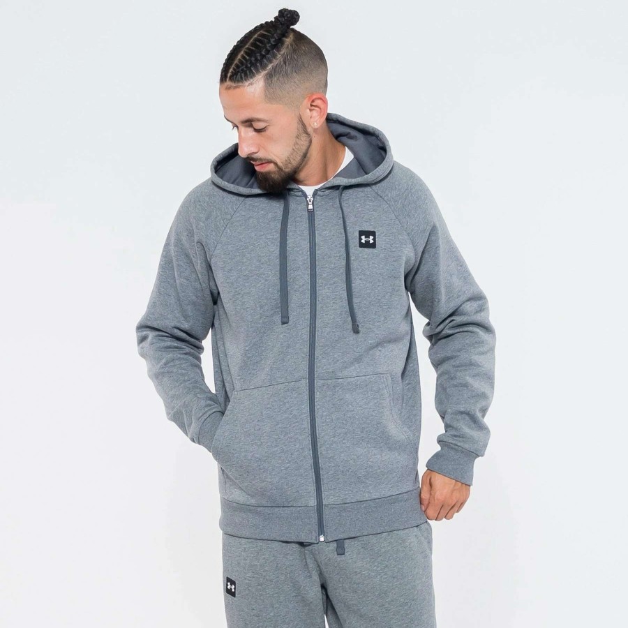 Men'S Hoodies * | Under Armour Rival Fleece Full Zip Hoodie Pitch Gray Light Heather