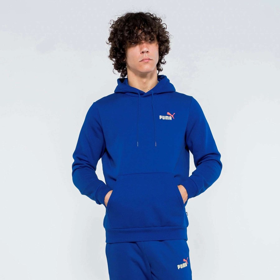 Men'S Hoodies * | Puma Essential Embroidery Logo Hoodie Royal Blue