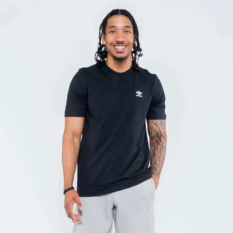 Men'S Tees * | Adidas Essentials Trefoil Tee Black