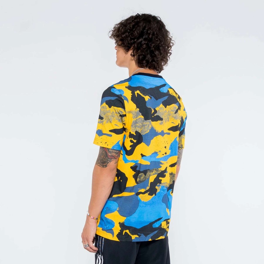 Men'S Tees * | Adidas Camo Series Allover Graphic Tee Collegiate Yellow