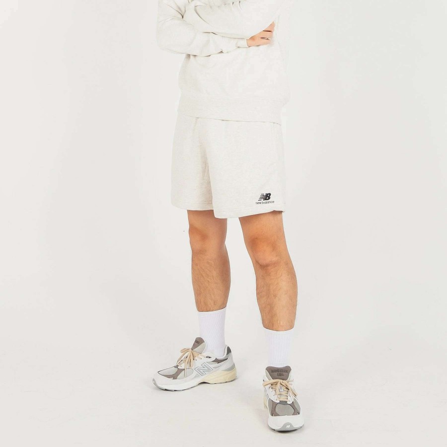 Men'S Shorts * | New Balance Uni-Ssentials French Terry Short Sea Salt Heather