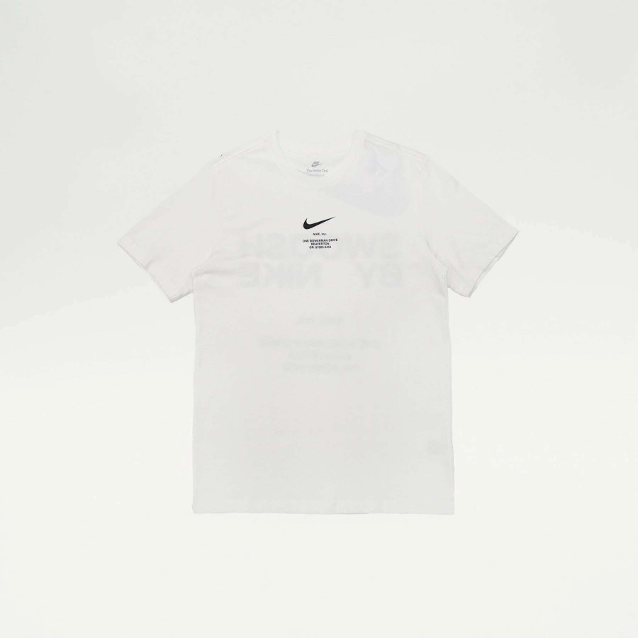 Men'S Tees * | Nike Big Swoosh Graphic Tee White