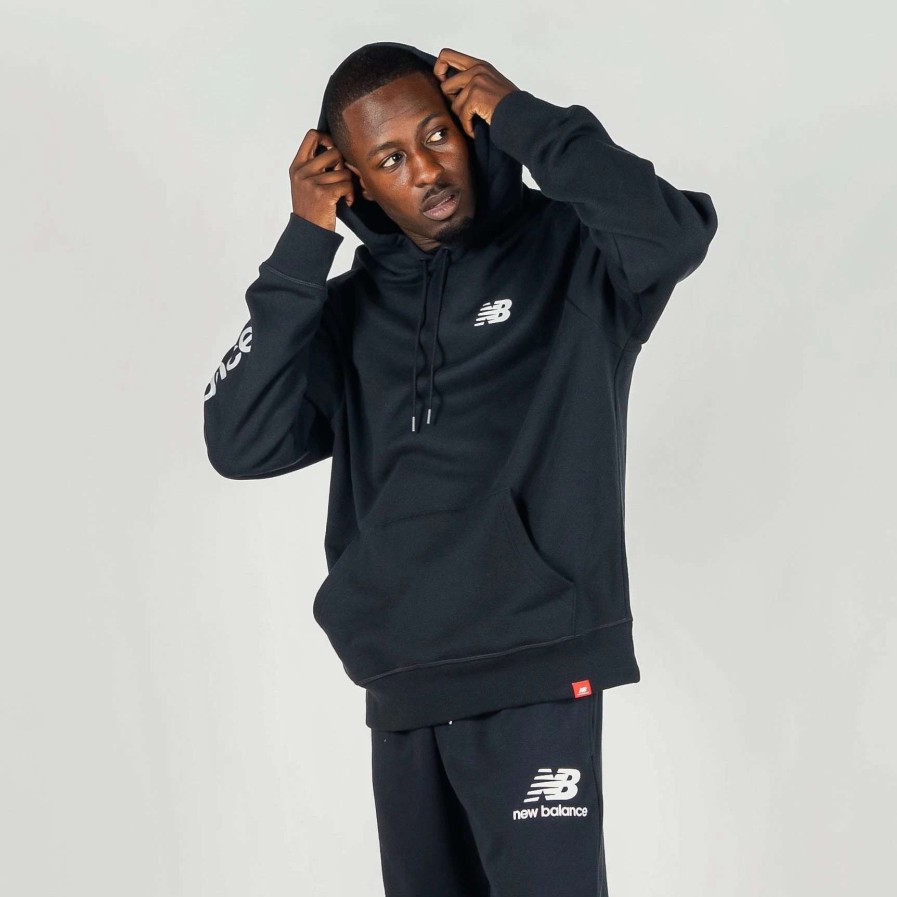 Men'S Hoodies * | New Balance Essentials Metallic Hoodie Black