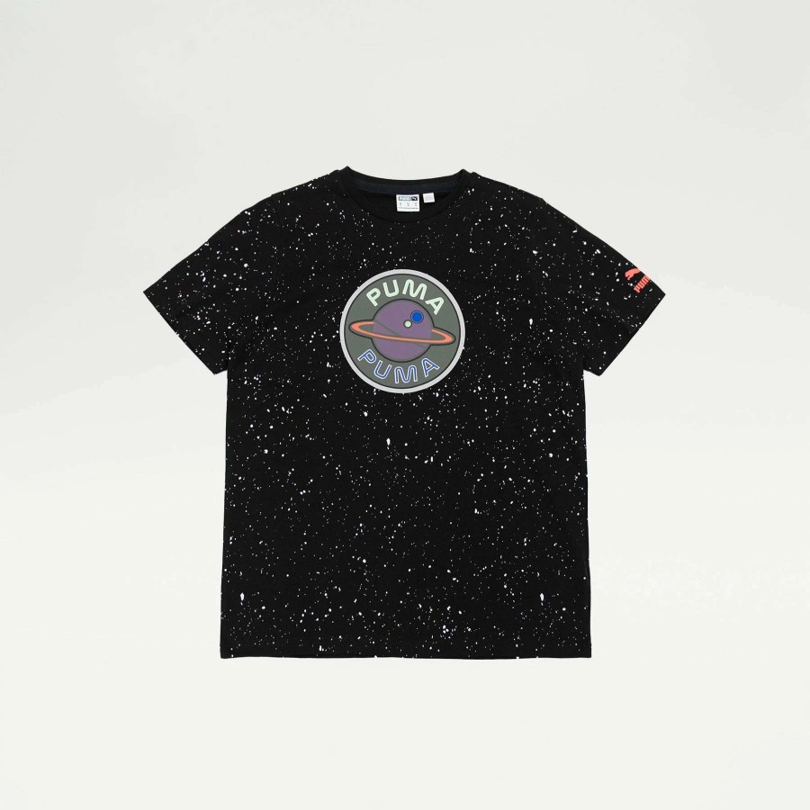 Men'S Tees * | Puma Retro Sci-Fi Graphic Tee Cotton Black