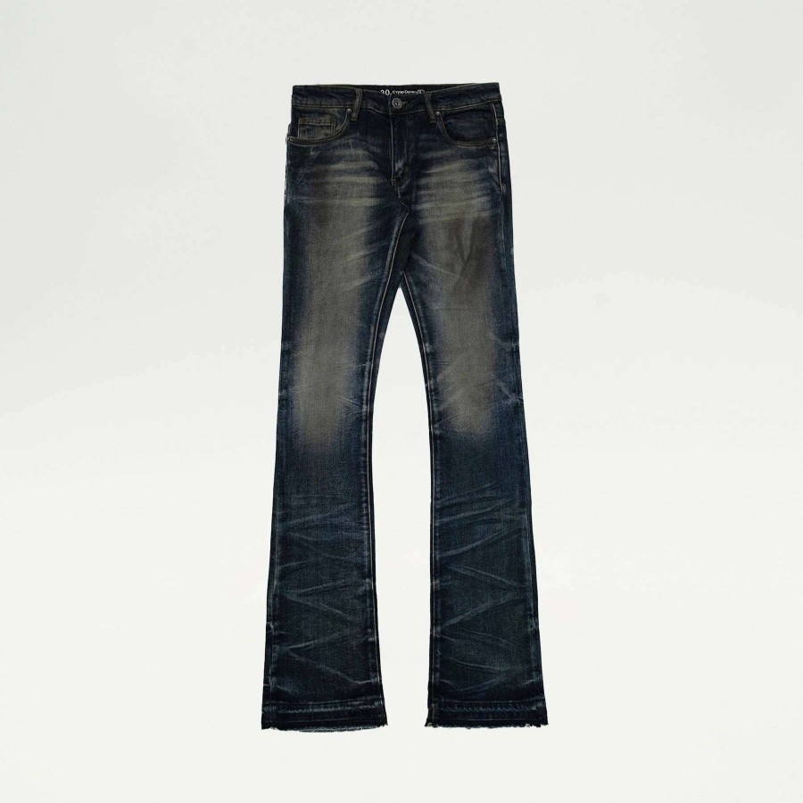 Men'S Jeans * | Crysp Denim Archer Flare Denim Deep Indigo