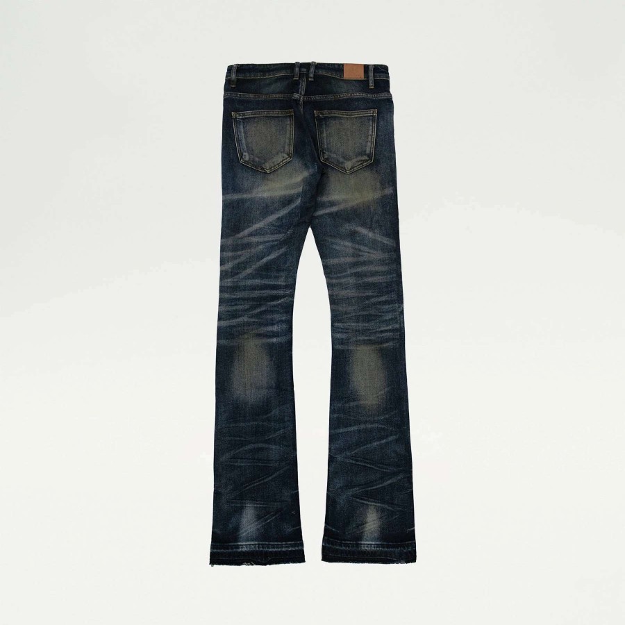 Men'S Jeans * | Crysp Denim Archer Flare Denim Deep Indigo