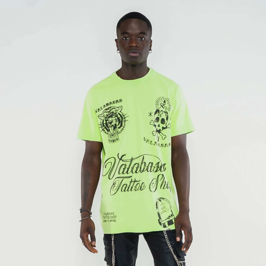 Men'S Tees * | Valabasas Legacy Tat 2 Tee Lime