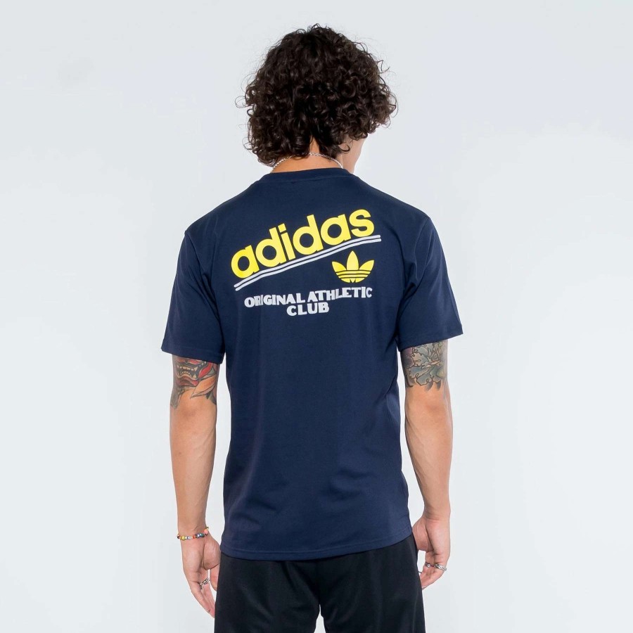 Men'S Tees * | Adidas Original Athletic Club Graphic Tee Legend Ink