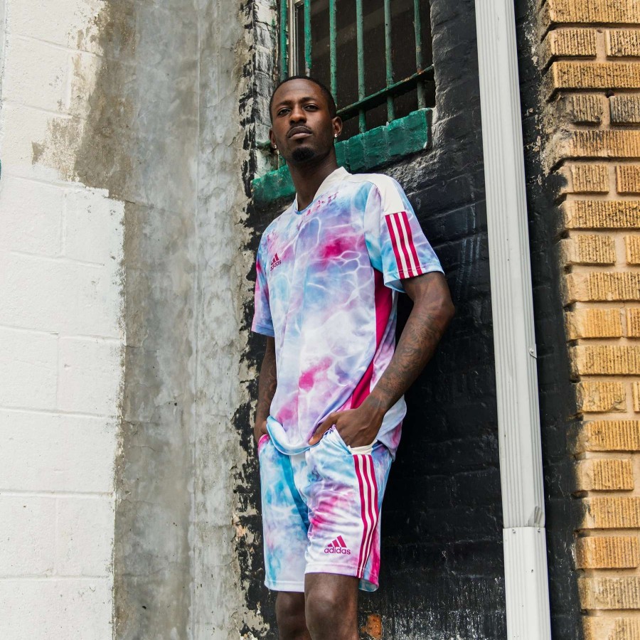 Men'S Tees * | Adidas Tie-Dye Tiro Soccer Jersey Legacy Burgundy/App Sky Rush/White