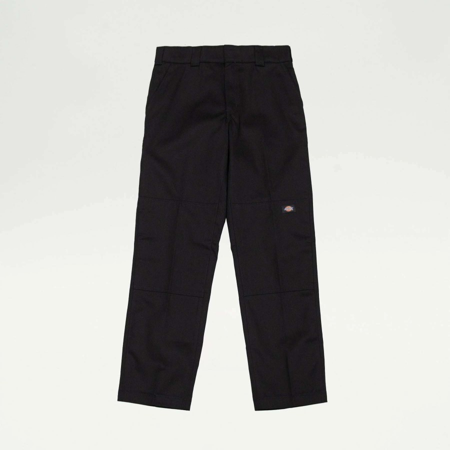 Men'S Bottoms * | Dickies Flat Front Double Knee Pants Black