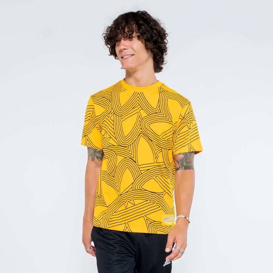 Men'S Tees * | Adidas Aop Tee Collegiate Gold