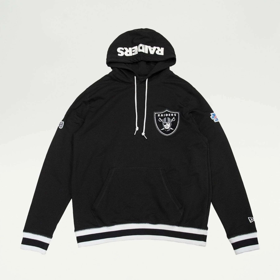 Men'S Hoodies * | New Era Nfl Las Vegas Raiders Letterman Pullover Hoodie Black