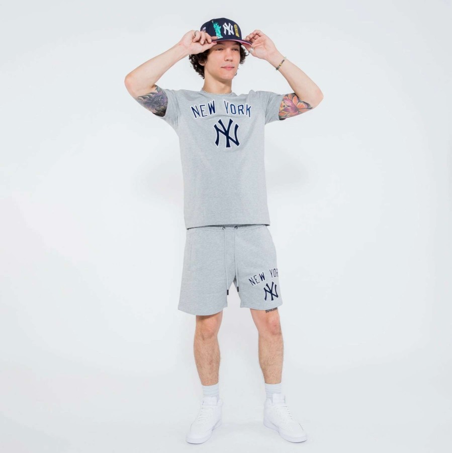 Men'S Tees * | Pro Standard Mlb New York Yankees Logo Tee Heather Grey