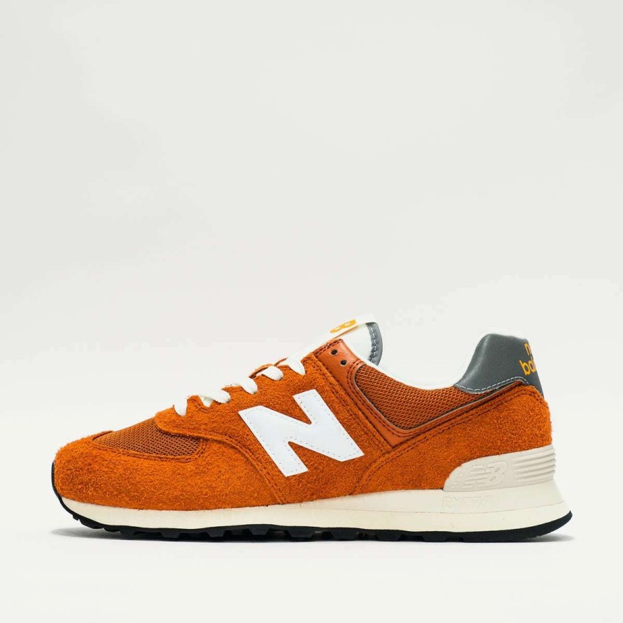 Men'S Sneakers * | New Balance 574 Orange/White