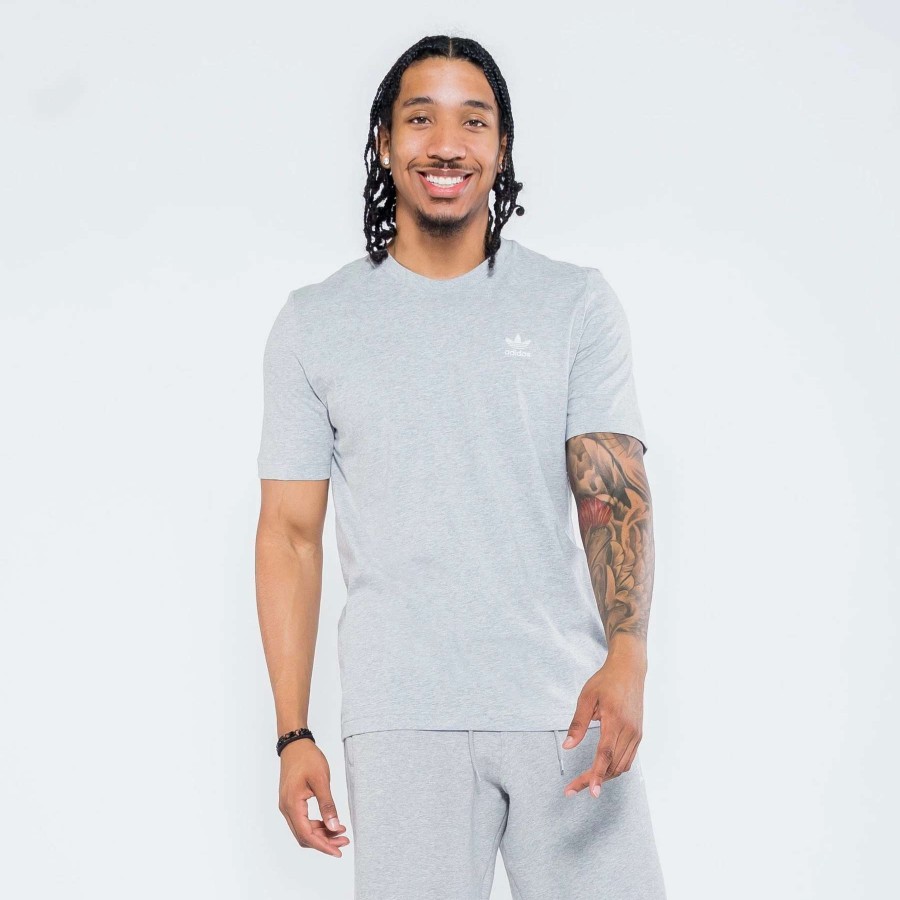 Men'S Tees * | Adidas Essentials Trefoil Tee Grey