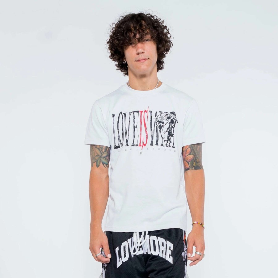 Men'S Tees * | Love More Love Is War Tee White