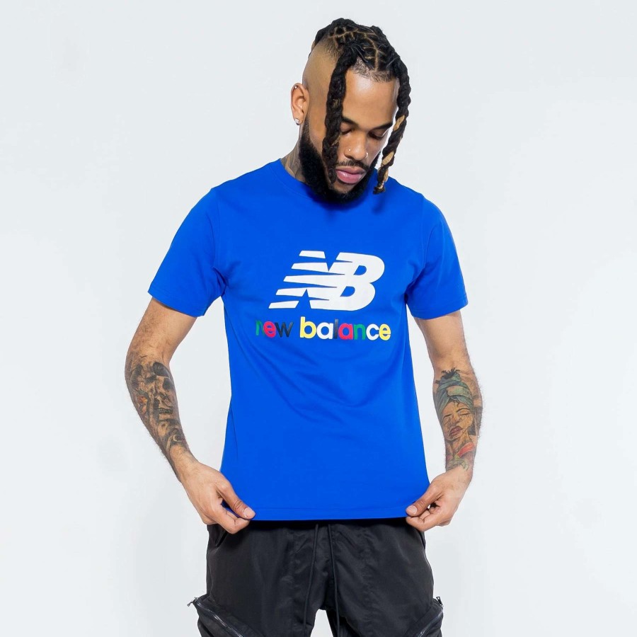 Men'S Tees * | New Balance Essentials Colorful Logo Tee Team Royal