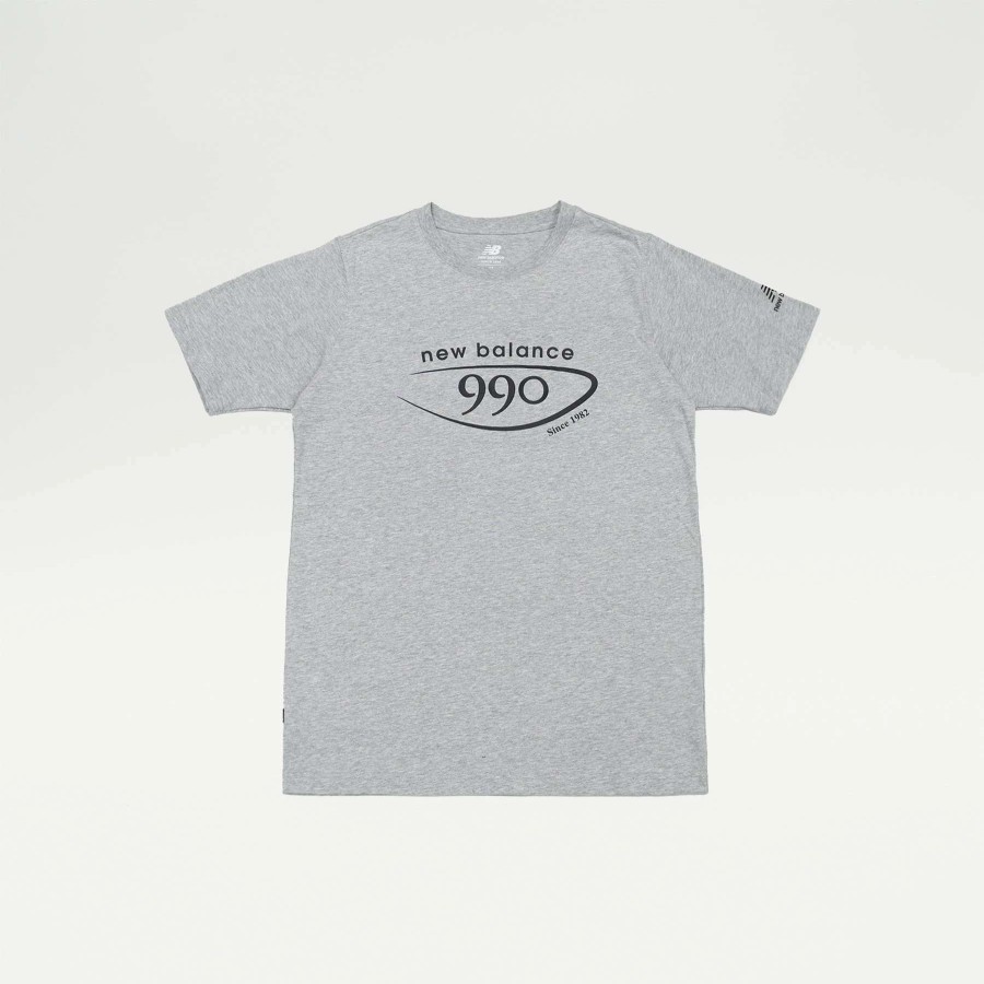 Men'S Tees * | New Balance 990 Graphic Tee Grey