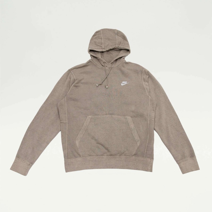 Men'S Hoodies * | Nike Club Fleece Pullover Hoodie Olive Grey