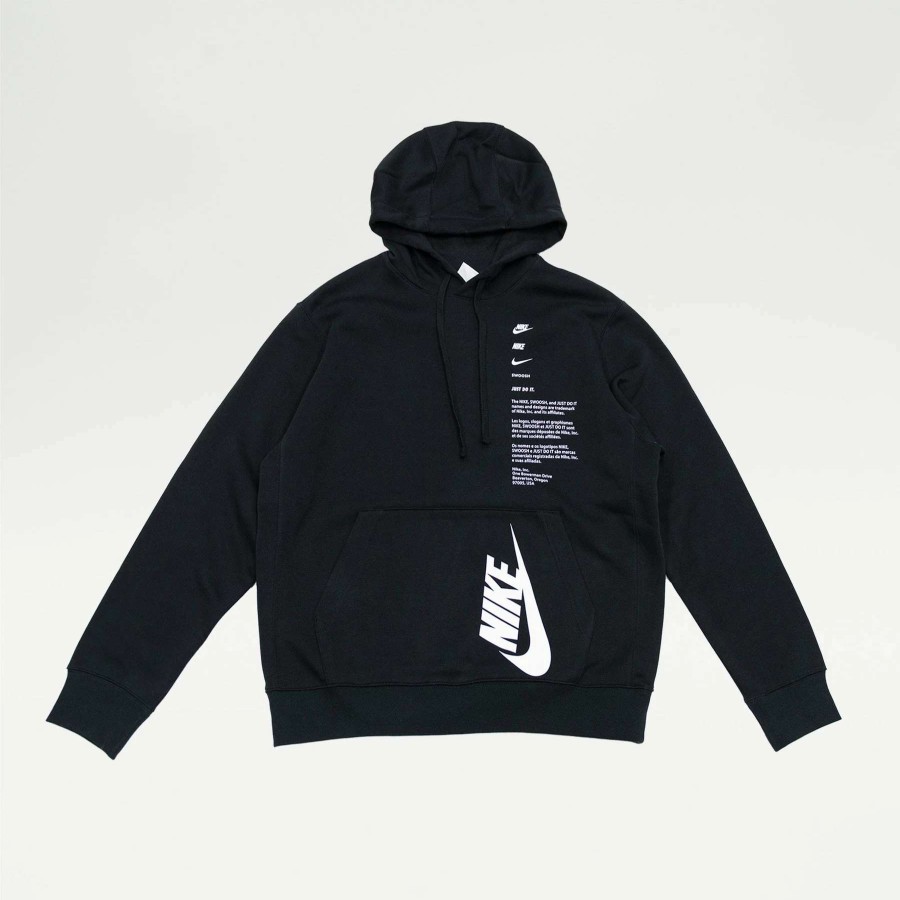 Men'S Hoodies * | Nike Club Fleece Shoebox Hoodie Black