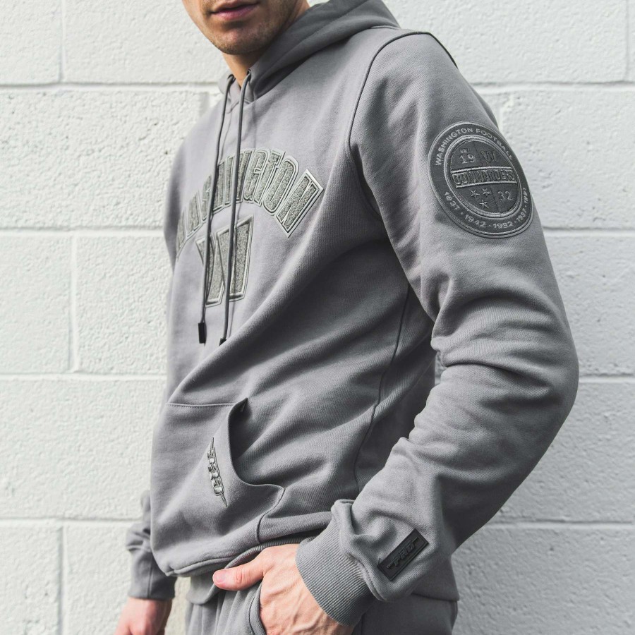 Men'S Hoodies * | Pro Standard Nfl Washington Commanders Triple Grey Hoodie Grey