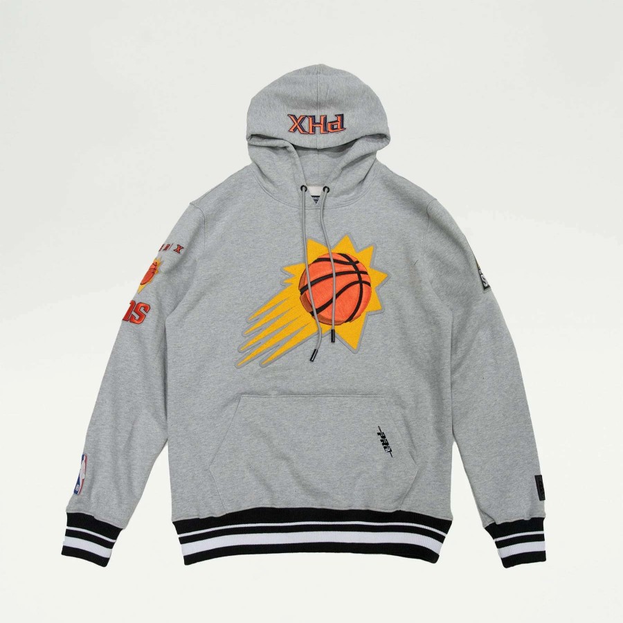 Men'S Hoodies * | Pro Standard Nba Pheonix Suns Pullover Hoodie Heather Grey