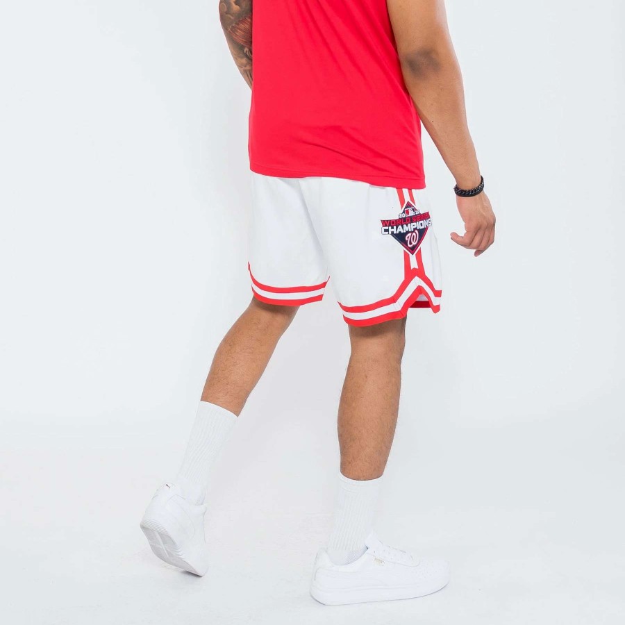 Men'S Shorts * | Pro Standard Mlb Washington Nationals Luxe Jersey Shorts White