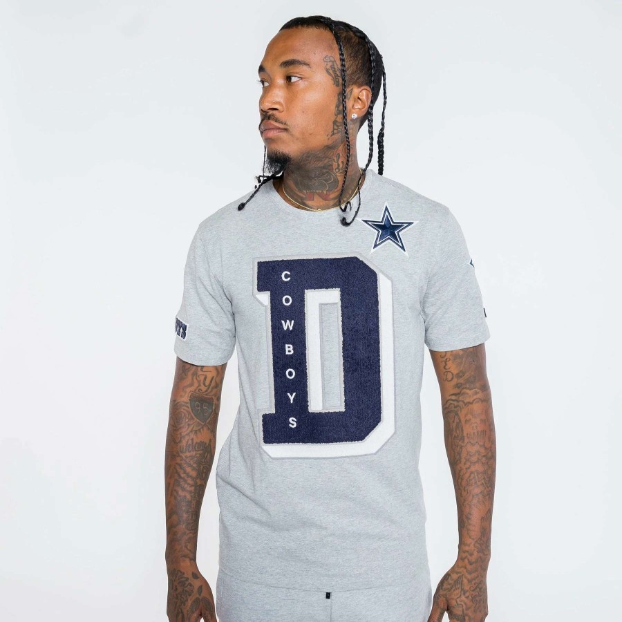 Men'S Tees * | Pro Standard Nfl Dallas Cowboys Luxury Athletic Collection Tee Grey