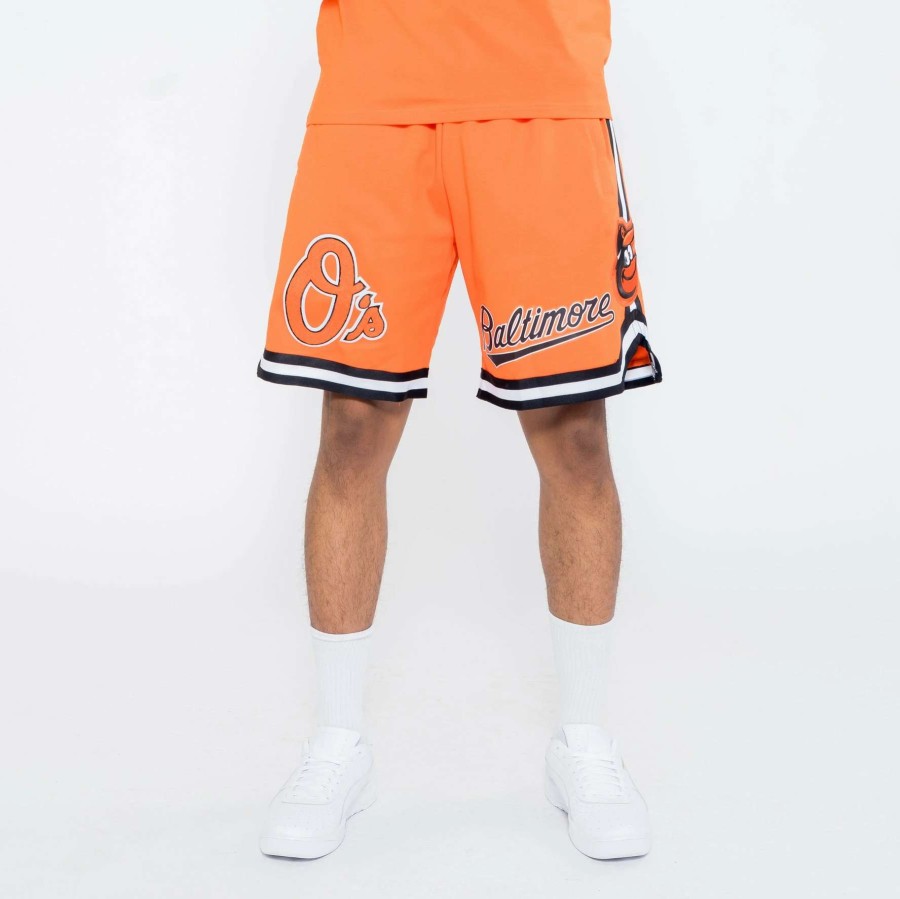 Men'S Shorts * | Pro Standard Mlb Baltimore Orioles Luxe Jersey Shorts Orange