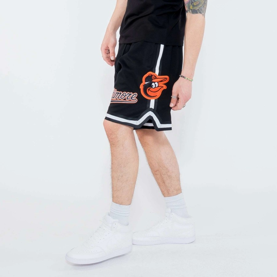 Men'S Shorts * | Pro Standard Mlb Baltimore Orioles Luxe Jersey Shorts Black