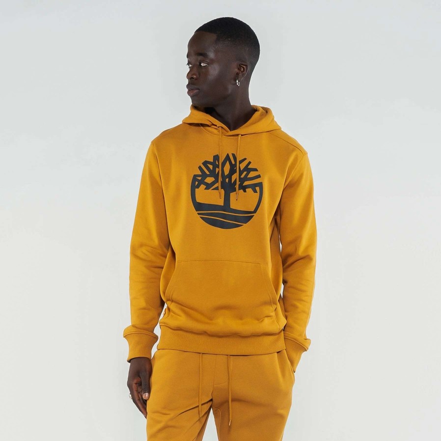 Men'S Hoodies * | Timberland Classic Tree Logo Pullover Hoodie Wheat