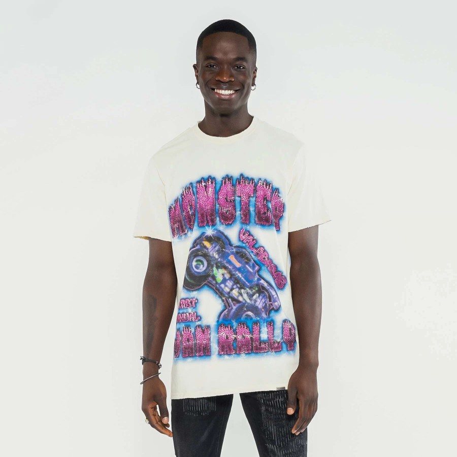 Men'S Tees * | Valabasas Monster Jam Tee Vintage Cream